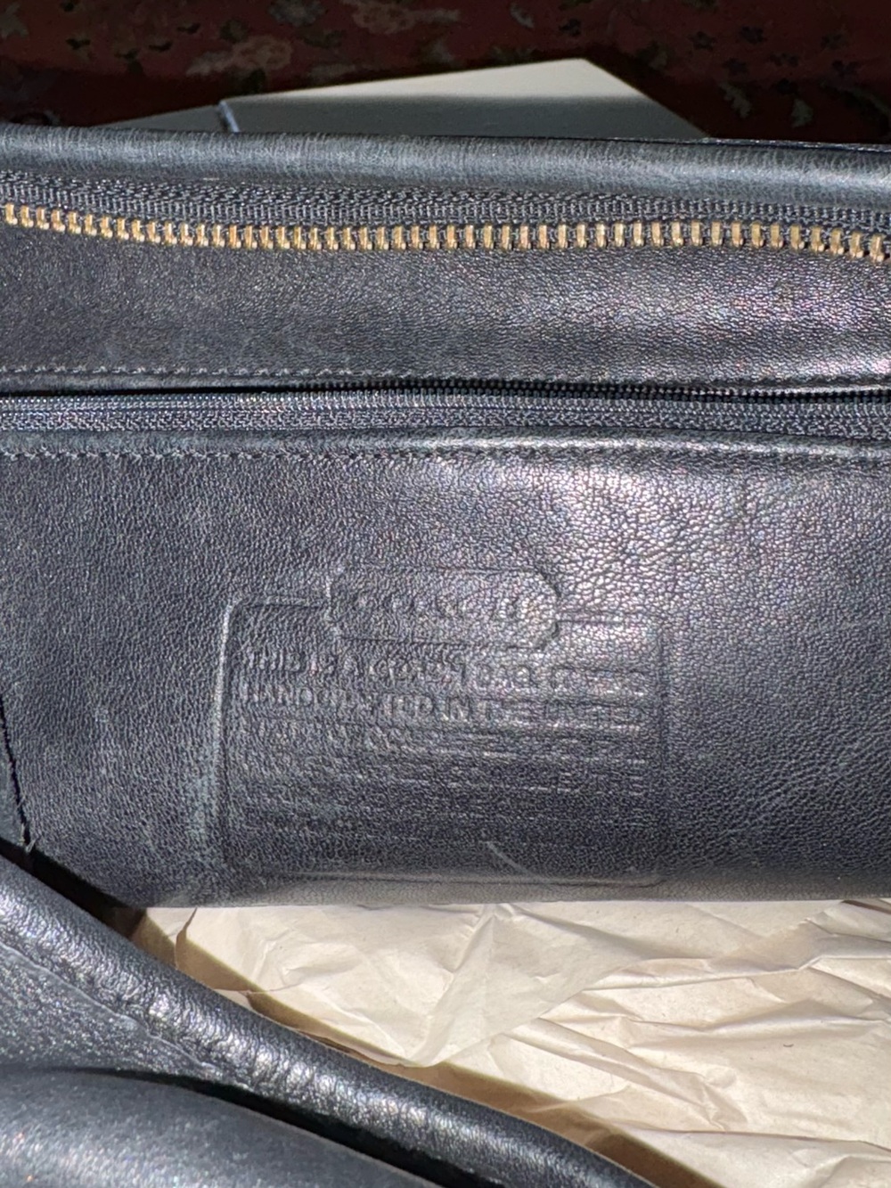 Coach Black Leather Shoulder Hobo with Gold-Tone Buckle - Picture 3 of 6